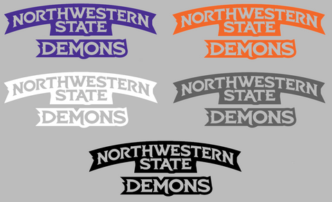 Northwestern State Demons Team Name Logo Premium DieCut Vinyl Decal PICK COLOR & SIZE