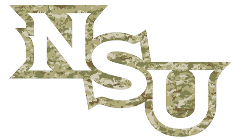 Northwestern State Demons Team Logo Salute to Service Camouflage Camo Vinyl Decal PICK SIZE