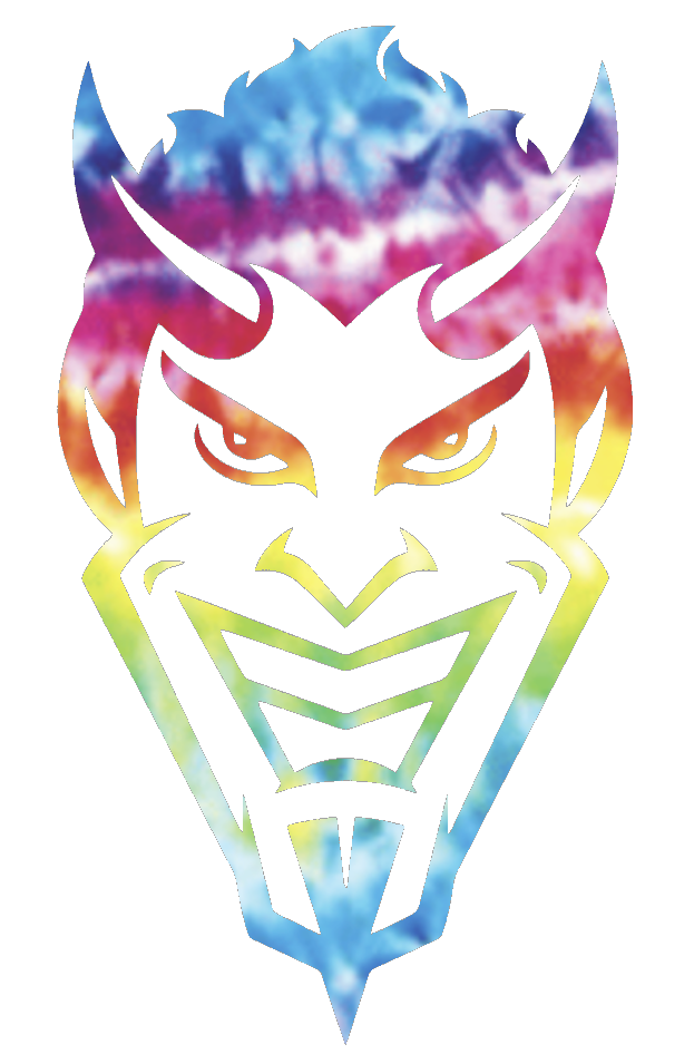 Northwestern State Demons Mascot Logo Crucial Catch Cancer Tie Dye Vinyl Decal PICK SIZE