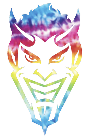 Northwestern State Demons Mascot Logo Crucial Catch Cancer Tie Dye Vinyl Decal PICK SIZE