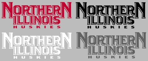 Northern Illinois Huskies Team Name Logo Premium DieCut Vinyl Decal PICK COLOR & SIZE