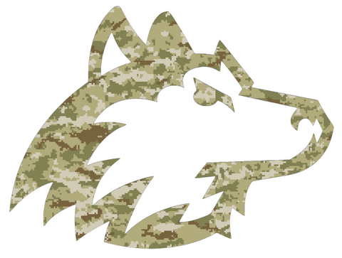 Northern Illinois Huskies Team Logo Salute to Service Camouflage Camo Vinyl Decal PICK SIZE
