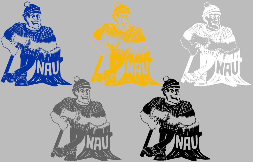 Northern Arizona Lumberjacks Retro Throwback Logo Premium DieCut Vinyl Decal PICK COLOR & SIZE