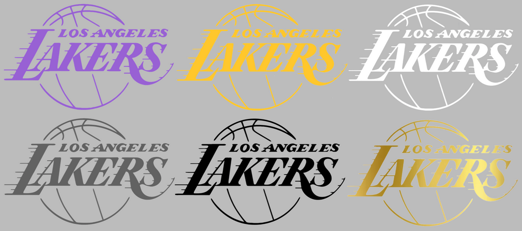 Los Angeles Lakers Retro Throwback Logo Premium DieCut Vinyl Decal PICK COLOR & SIZE
