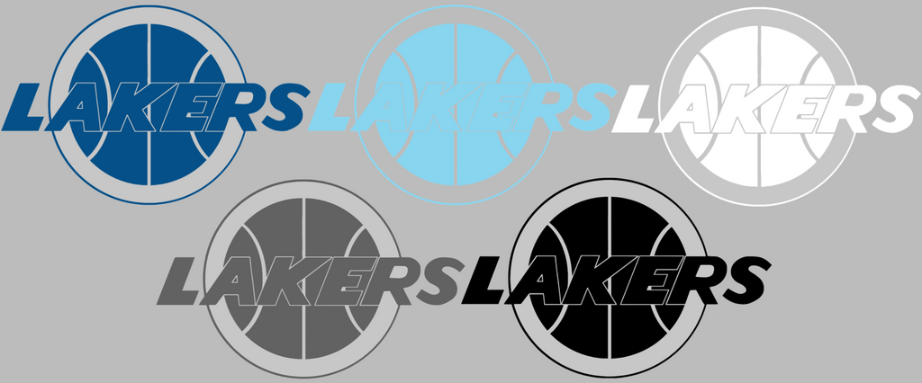 Los Angeles Lakers Retro Throwback Logo Premium DieCut Vinyl Decal PICK COLOR & SIZE