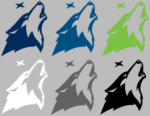Minnesota Timberwolves Alternate Logo Premium DieCut Vinyl Decal PICK COLOR & SIZE