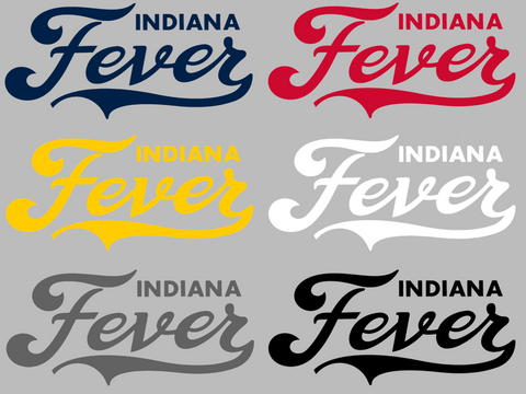 Indiana Fever Team Name Logo Premium DieCut Vinyl Decal PICK COLOR & SIZE
