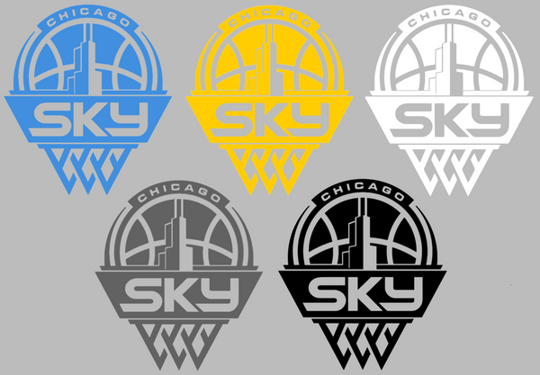 Chicago Sky Team Logo Premium DieCut Vinyl Decal PICK COLOR & SIZE