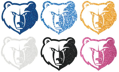 Memphis Grizzlies Metallic Sparkle Team Logo Premium DieCut Vinyl Decal PICK COLOR & SIZE