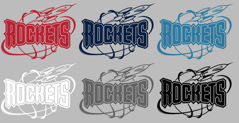 Houston Rockets Retro Throwback Logo Premium DieCut Vinyl Decal PICK COLOR & SIZE