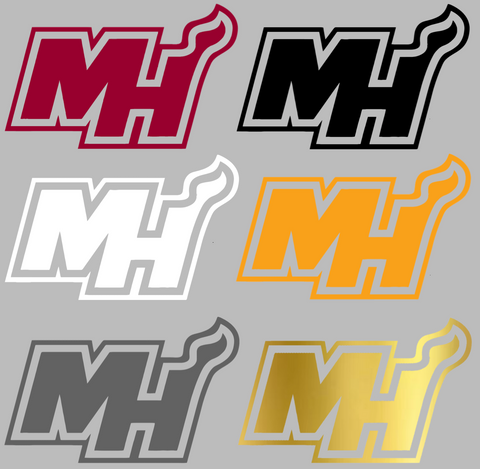 Miami Heat Alternate Logo Premium DieCut Vinyl Decal PICK COLOR & SIZE