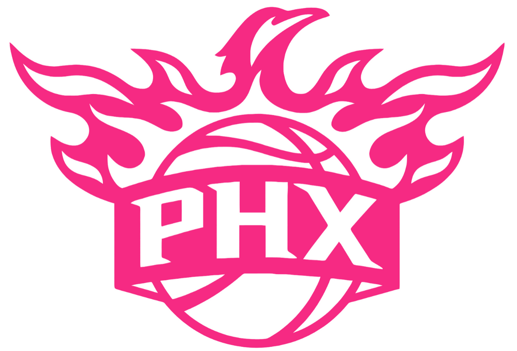 Phoenix Suns HOT PINK Alternate Logo Premium DieCut Vinyl Decal PICK SIZE