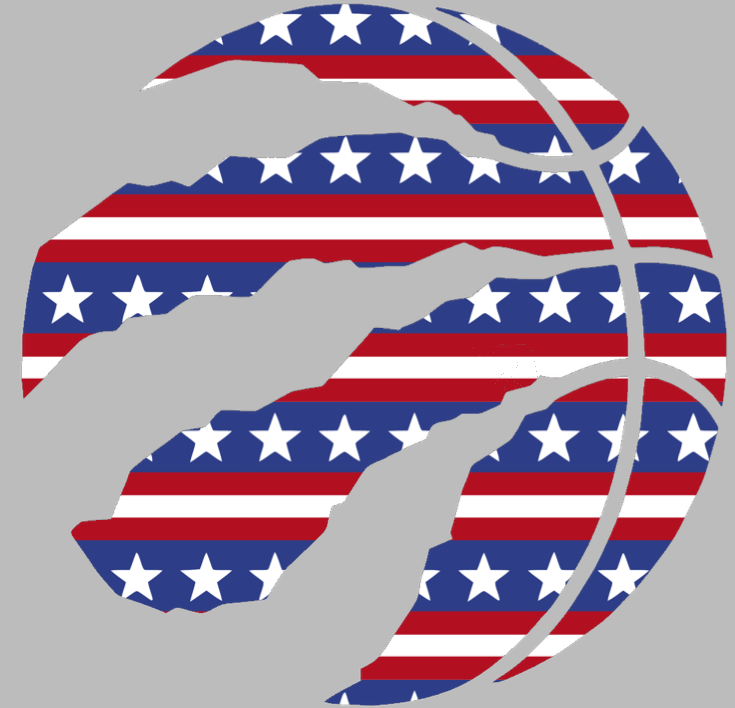 Toronto Raptors Alternate Logo Stars & Stripes USA American Flag Vinyl Decal PICK SIZE