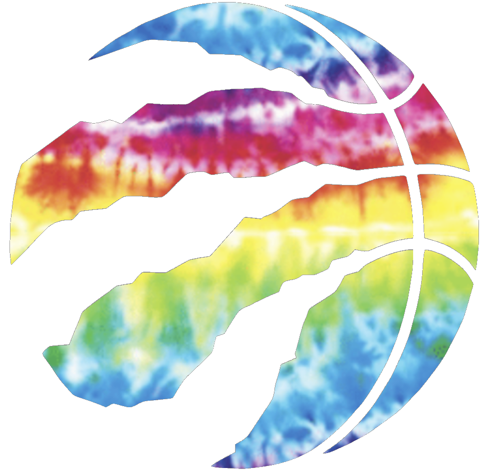 Toronto Raptors Alternate Logo Crucial Catch Cancer Tie Dye Vinyl Decal PICK SIZE