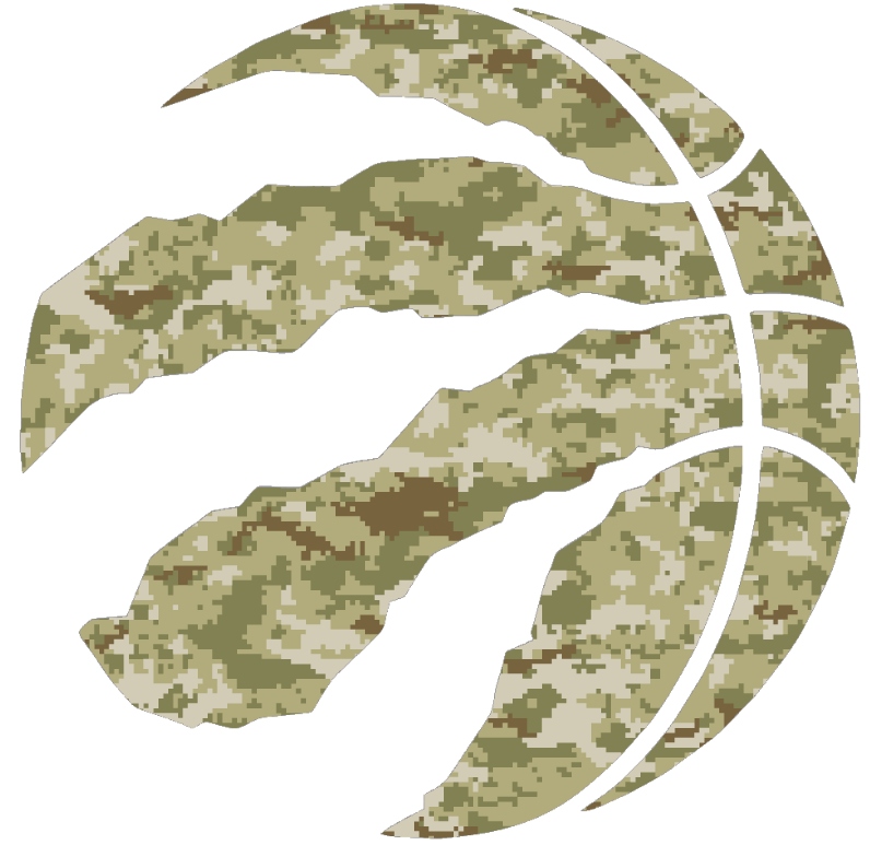 Toronto Raptors Alternate Logo Salute to Service Camouflage Camo Vinyl Decal PICK SIZE