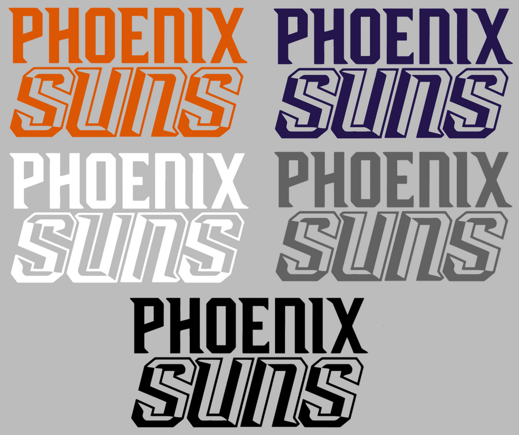 Phoenix Suns Team Name Logo Premium DieCut Vinyl Decal PICK COLOR & SIZE
