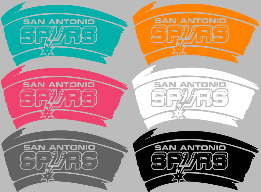 San Antonio Spurs Retro Throwback Logo Premium DieCut Vinyl Decal PICK COLOR & SIZE