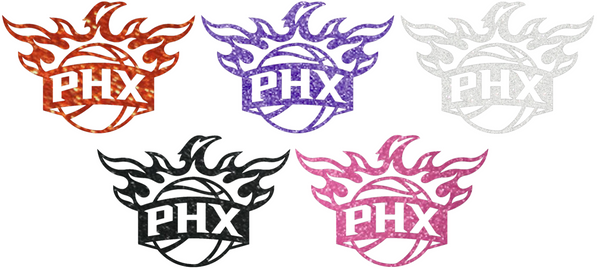 Phoenix Suns Metallic Sparkle Alternate Logo Premium DieCut Vinyl Decal PICK COLOR & SIZE