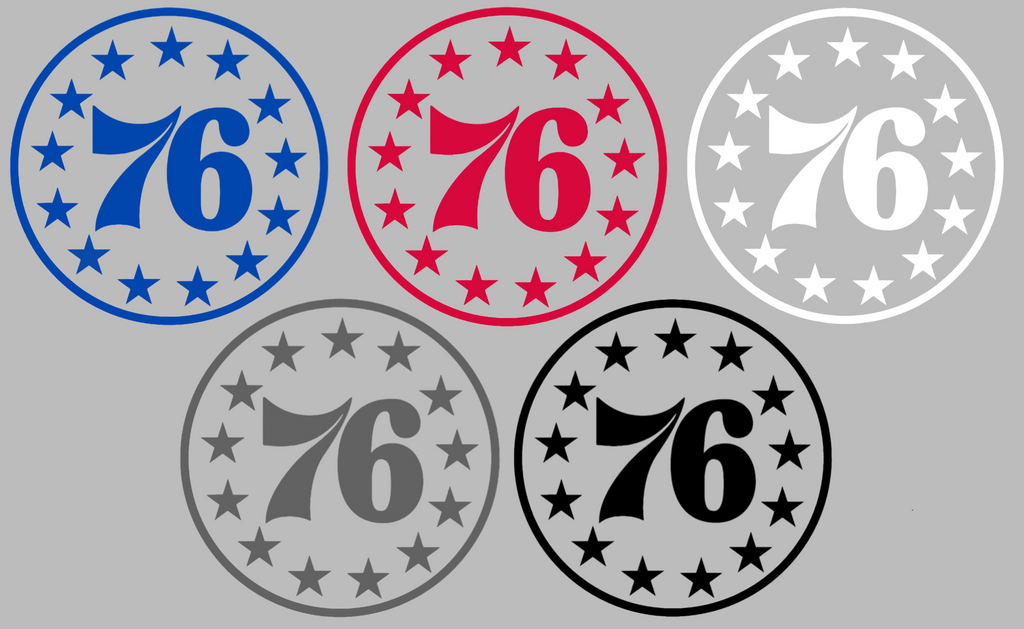 Philadelphia 76ers Alternate Logo Premium DieCut Vinyl Decal PICK COLOR & SIZE