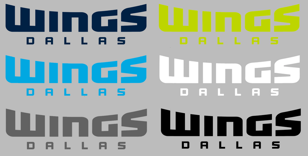 Dallas Wings Team Name Logo Premium DieCut Vinyl Decal PICK COLOR & SIZE