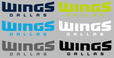 Dallas Wings Team Name Logo Premium DieCut Vinyl Decal PICK COLOR & SIZE
