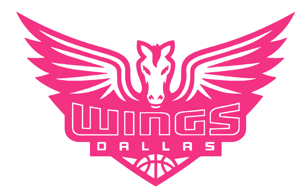 Dallas Wings HOT PINK Team Logo Premium DieCut Vinyl Decal PICK SIZE