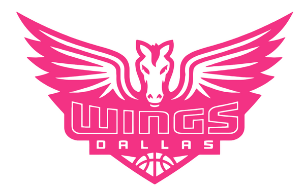 Dallas Wings HOT PINK Team Logo Premium DieCut Vinyl Decal PICK SIZE