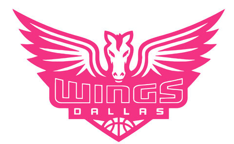 Dallas Wings HOT PINK Team Logo Premium DieCut Vinyl Decal PICK SIZE