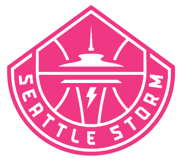 Seattle Storm HOT PINK Team Logo Premium DieCut Vinyl Decal PICK SIZE