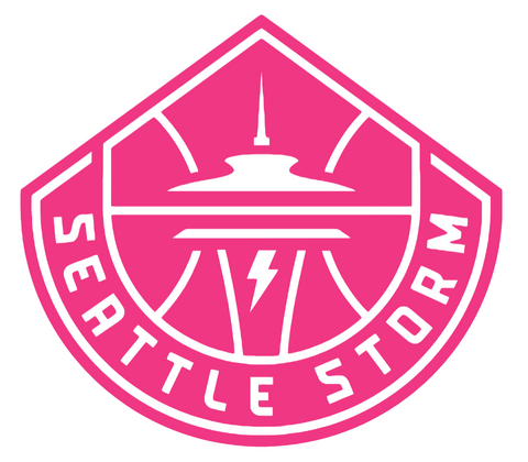 Seattle Storm HOT PINK Team Logo Premium DieCut Vinyl Decal PICK SIZE