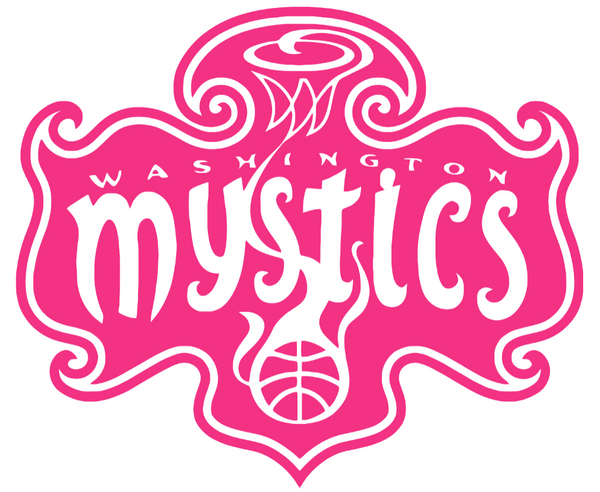Washington Mystics HOT PINK Team Logo Premium DieCut Vinyl Decal PICK SIZE