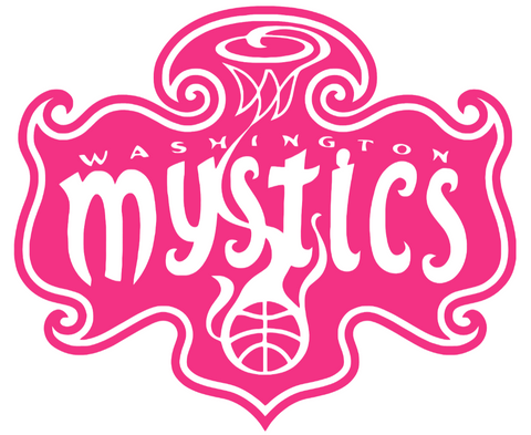 Washington Mystics HOT PINK Team Logo Premium DieCut Vinyl Decal PICK SIZE