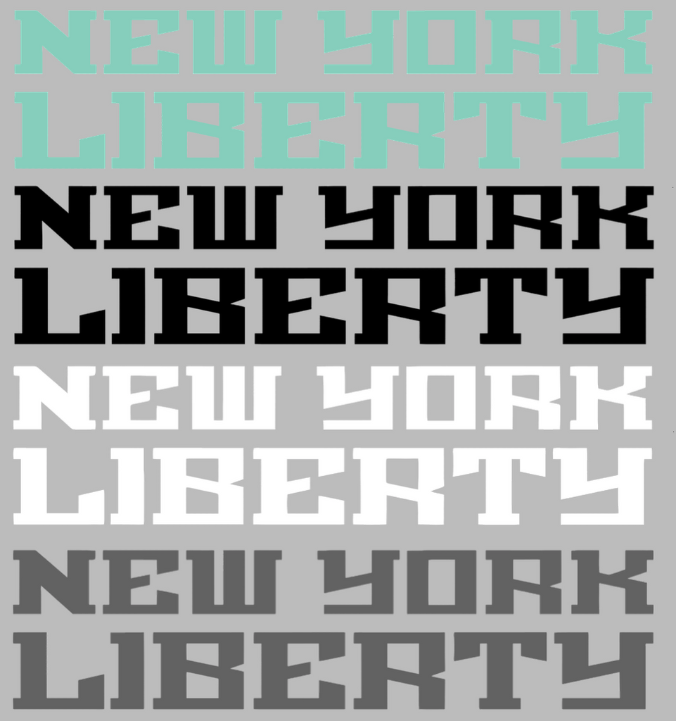New York Liberty Team Name Logo Premium DieCut Vinyl Decal PICK COLOR & SIZE