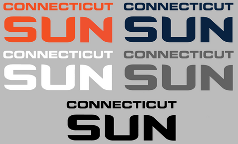 Connecticut Sun Team Name Logo Premium DieCut Vinyl Decal PICK COLOR & SIZE