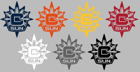Connecticut Sun Retro Throwback Logo Premium DieCut Vinyl Decal PICK COLOR & SIZE