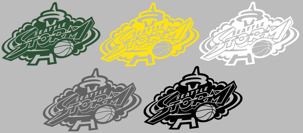 Seattle Storm Retro Throwback Logo Premium DieCut Vinyl Decal PICK COLOR & SIZE