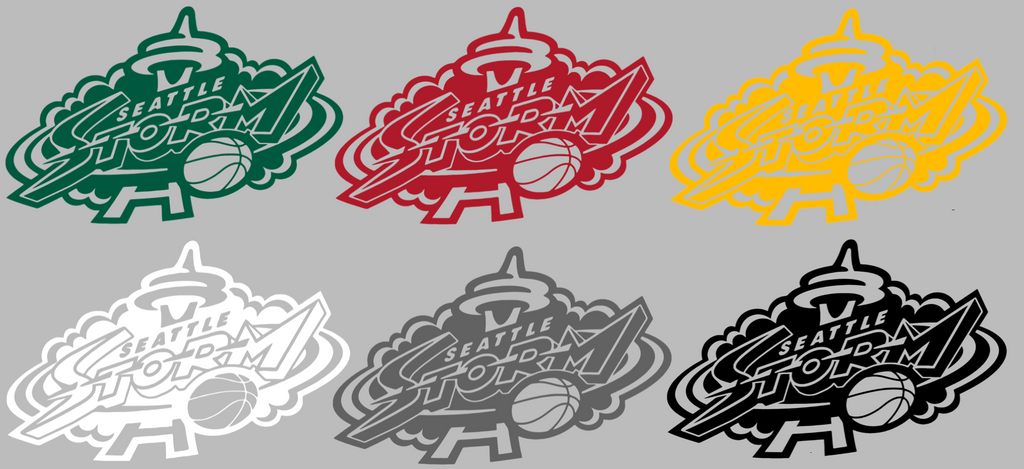 Seattle Storm Retro Throwback Logo Premium DieCut Vinyl Decal PICK COLOR & SIZE