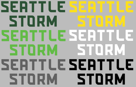 Seattle Storm Team Name Logo Premium DieCut Vinyl Decal PICK COLOR & SIZE