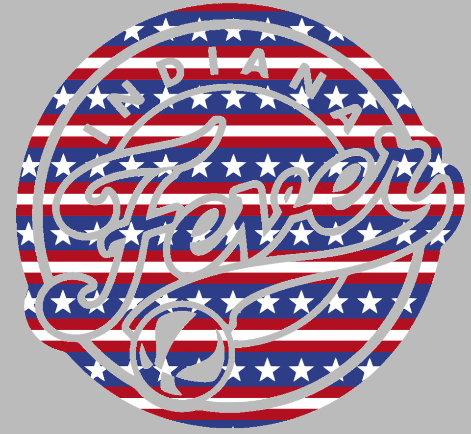 Indiana Fever Team Logo Stars & Stripes USA American Flag Vinyl Decal PICK SIZE