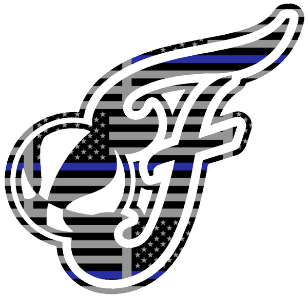 Indiana Fever Alternate Logo Thin Blue Line American Flag Premium DieCut Vinyl Decal PICK SIZE