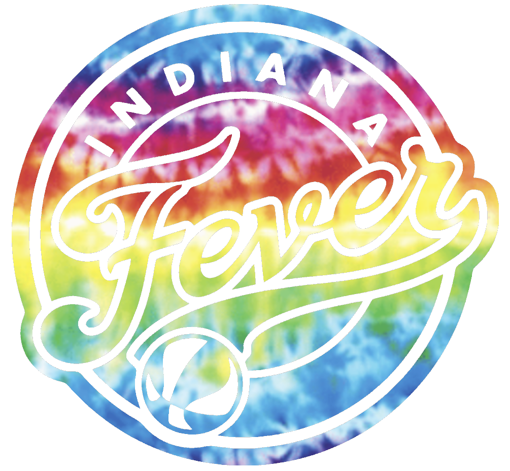 Indiana Fever Team Logo Crucial Catch Cancer Tie Dye Vinyl Decal PICK SIZE