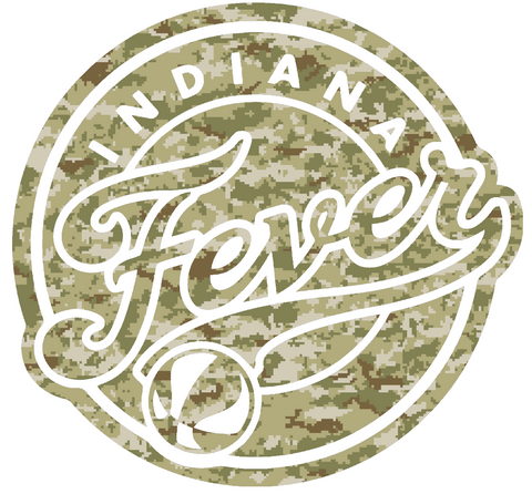 Indiana Fever Team Logo Salute to Service Camouflage Camo Vinyl Decal PICK SIZE
