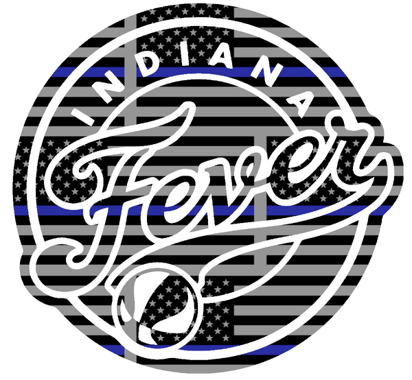 Indiana Fever Team Logo Thin Blue Line American Flag Vinyl Decal ...