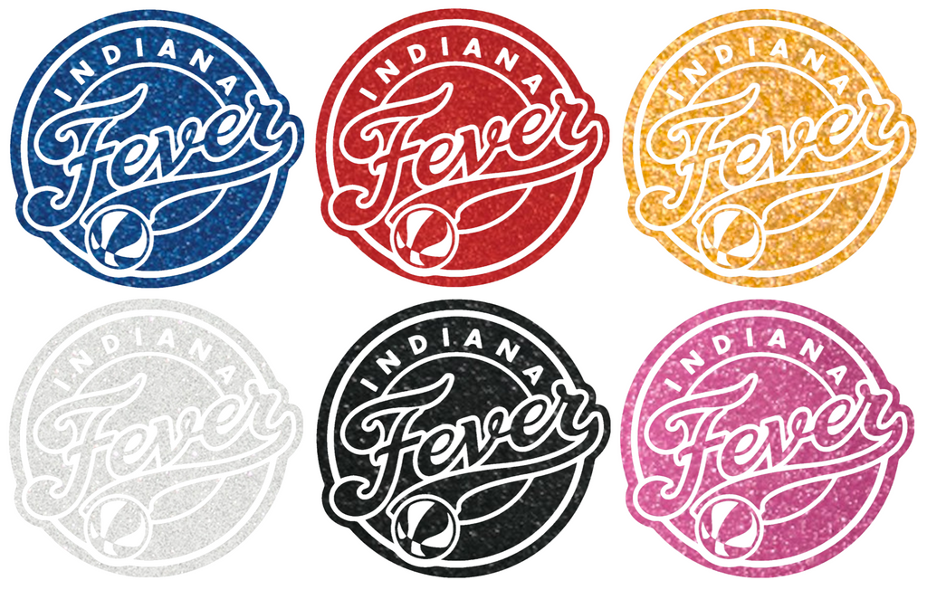 Indiana Fever Metallic Sparkle Team Logo Premium DieCut Vinyl Decal PICK COLOR & SIZE