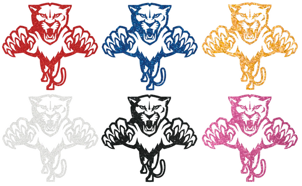 Florida Panthers Metallic Sparkle Mascot Logo Premium DieCut Vinyl Decal PICK COLOR & SIZE