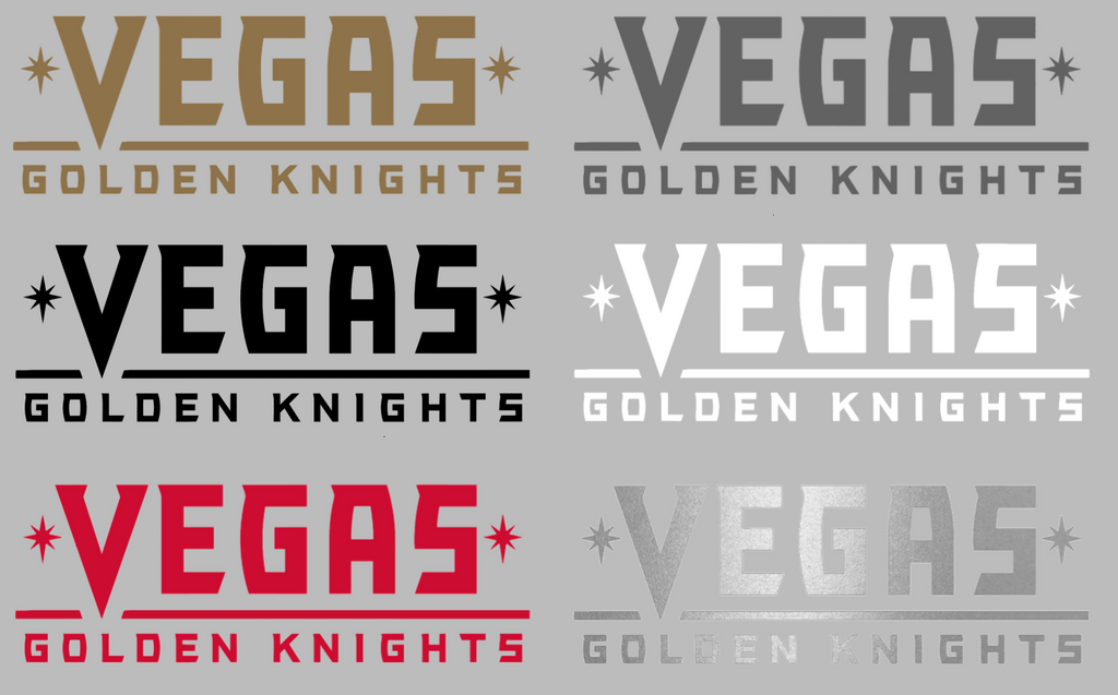 Vegas Golden Knights Team Name Logo Premium DieCut Vinyl Decal PICK COLOR & SIZE
