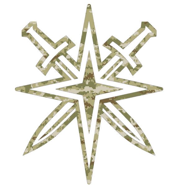 Vegas Golden Knights Alternate Logo Salute to Service Camouflage Camo Vinyl Decal PICK SIZE