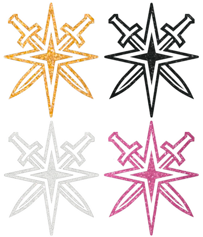 Vegas Golden Knights Metallic Sparkle Alternate Logo Premium DieCut Vinyl Decal PICK COLOR & SIZE