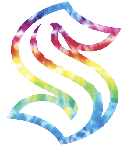 Seattle Kraken Team Logo Crucial Catch Cancer Tie Dye Vinyl Decal PICK SIZE