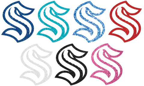 Seattle Kraken Metallic Sparkle Team Logo Premium DieCut Vinyl Decal PICK COLOR & SIZE